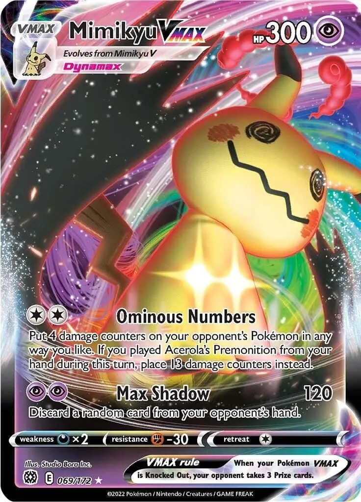 Mimikyu VMAX 069/172 SWSH09: Brilliant Stars Ultra Rare Pokemon