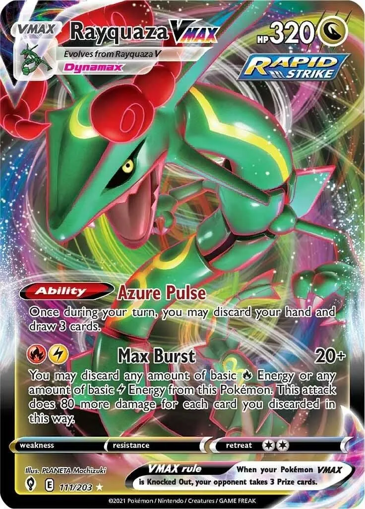 Rayquaza VMAX 111/203 SWSH07: Evolving Skies Ultra Rare Pokemon