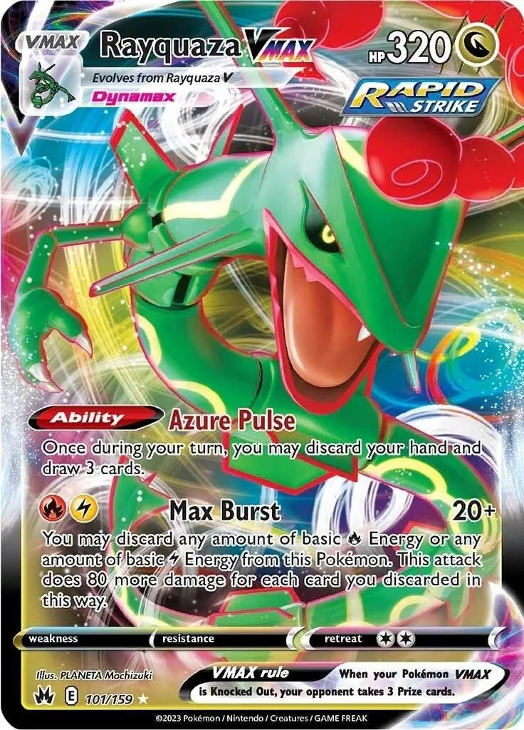 Rayquaza VMAX (101) 101/159 SWSH: Crown Zenith Ultra Rare Pokemon