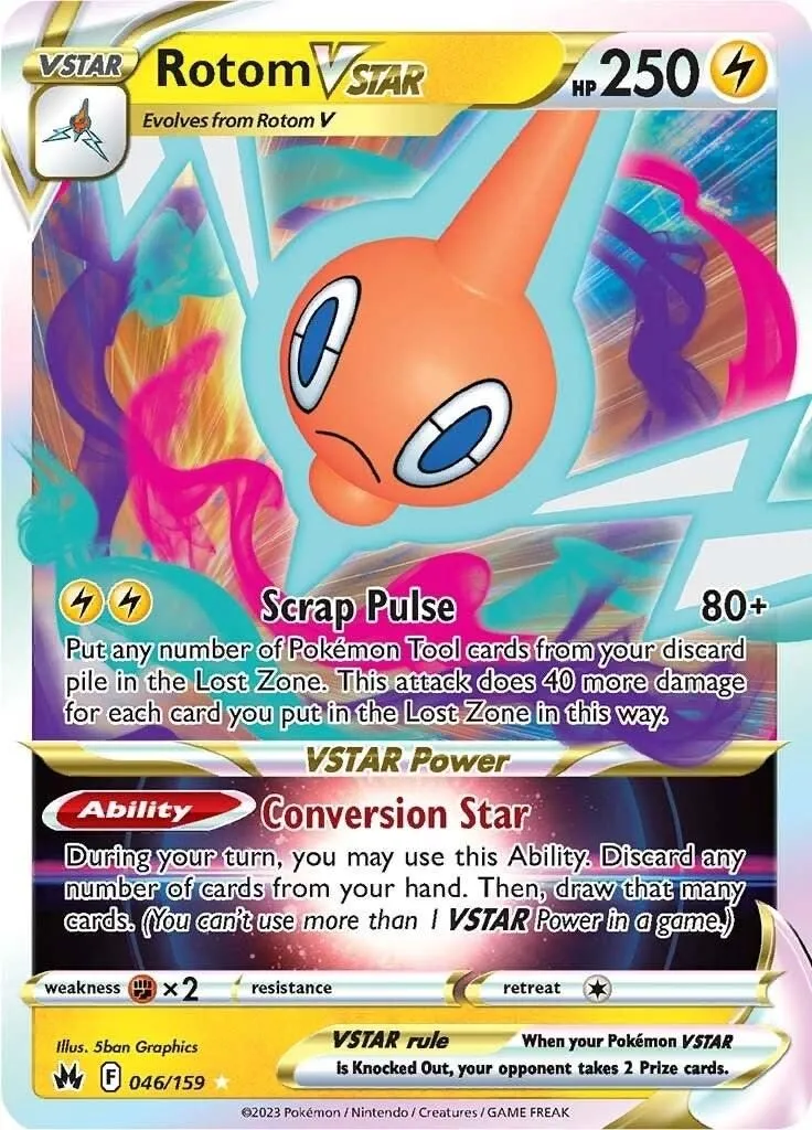 Rotom VSTAR 046/159 SWSH: Crown Zenith Ultra Rare Pokemon