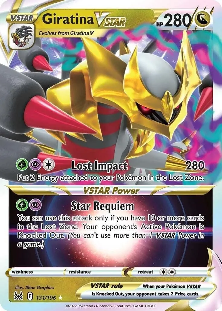 Giratina VSTAR 131/196 SWSH11: Lost Origin Ultra Rare Pokemon