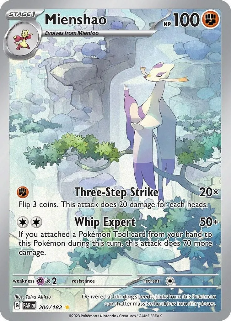 Mienshao - 200/182 SV04: Paradox Rift Illustration Rare Pokemon