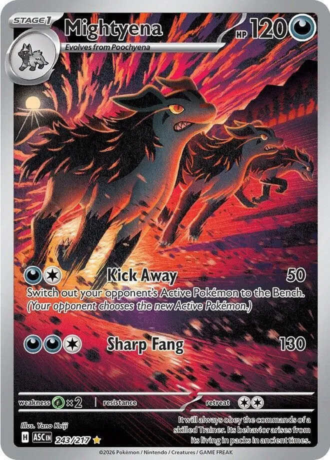 Mightyena - 243/217 ME: Ascended Heroes Illustration Rare Pokemon