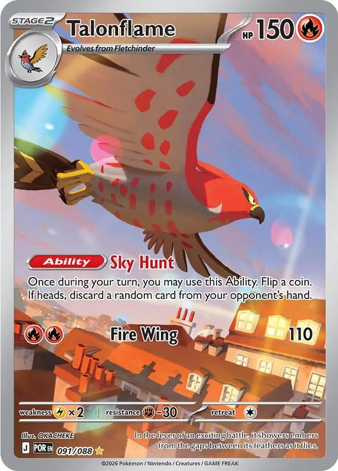 Talonflame - 091/088 ME03: Perfect Order Illustration Rare Pokemon