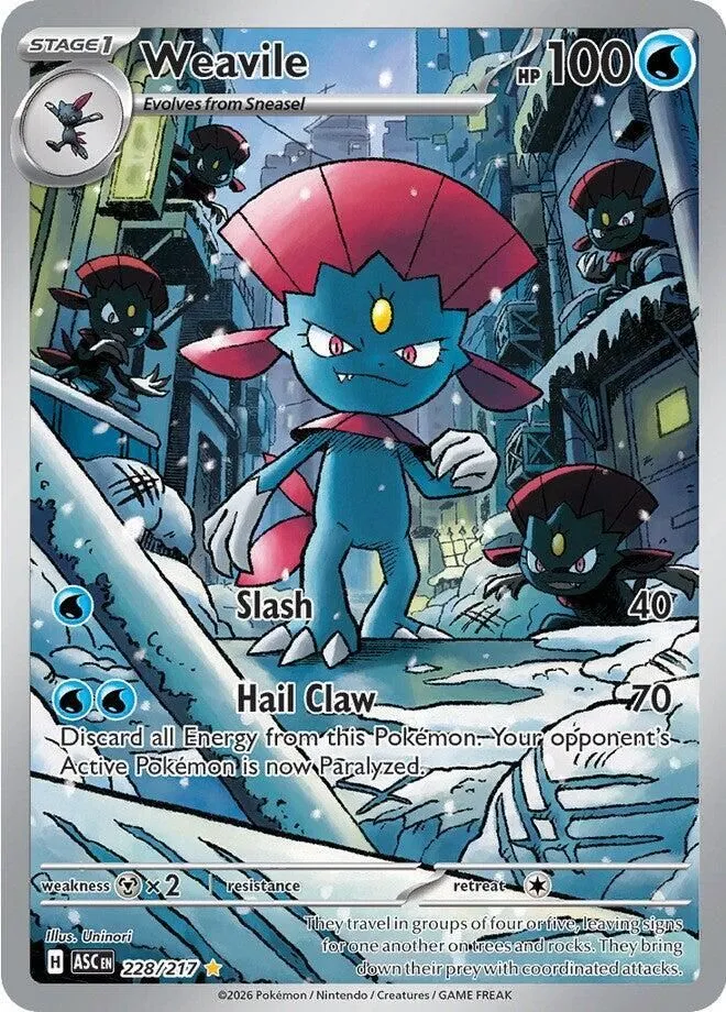 Weavile - 228/217 ME: Ascended Heroes Illustration Rare Pokemon