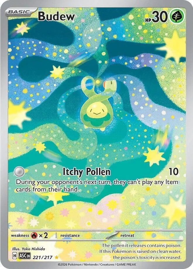 Budew - 221/217 ME: Ascended Heroes Illustration Rare Pokemon