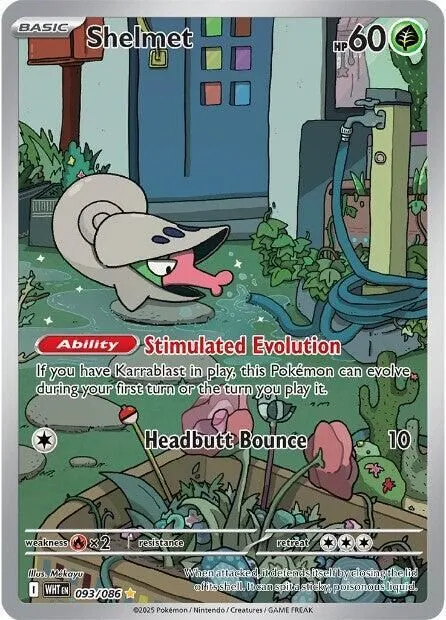 Shelmet - 093/086 SV: White Flare Illustration Rare Pokemon