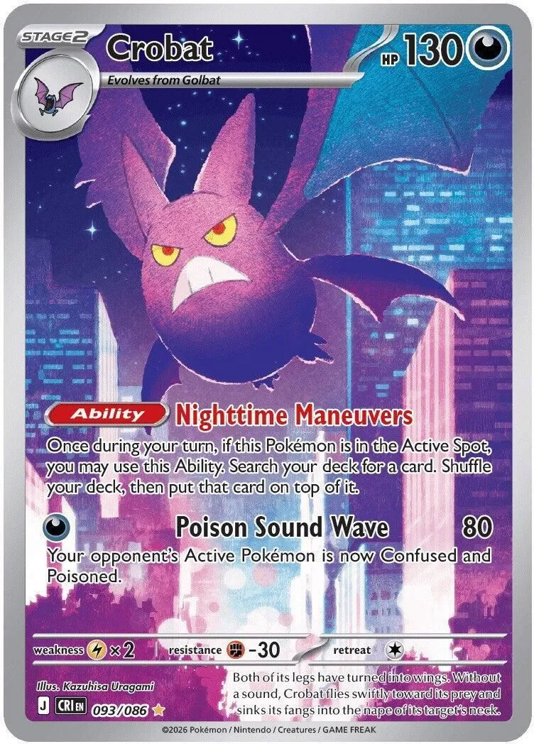 Crobat - 093/086 ME04: Chaos Rising Illustration Rare Pokemon