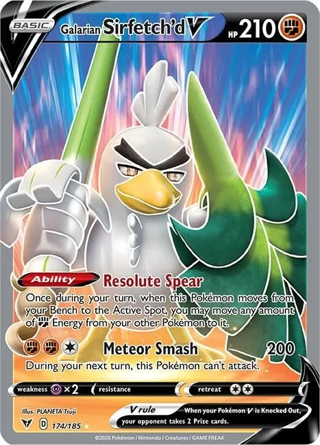Galarian Sirfetch'd V (Full Art) 174/185 SWSH04: Vivid Voltage Ultra Rare Pokemon