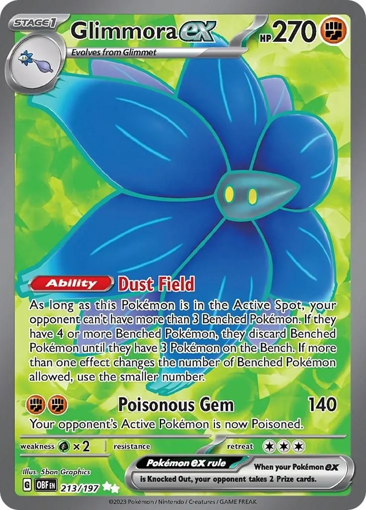 Glimmora ex - 213/197 SV03: Obsidian Flames Ultra Rare Pokemon
