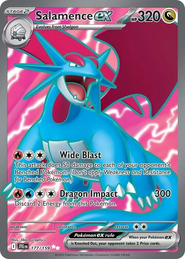 Salamence ex - 177/159 SV09: Journey Together Ultra Rare Pokemon