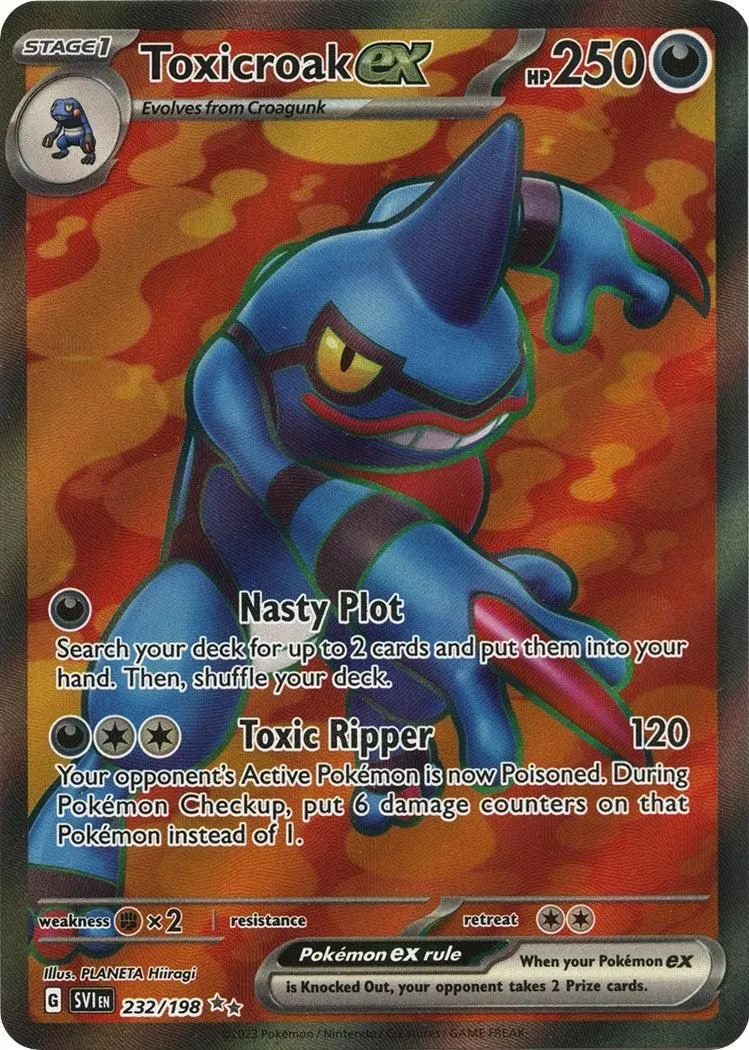 Toxicroak ex - 232/198 SV01: Scarlet & Violet Base Set Ultra Rare Pokemon