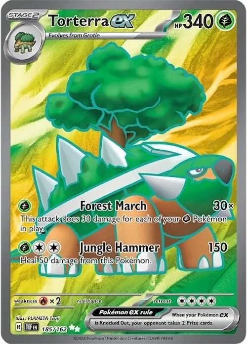 Torterra ex - 185/162 SV05: Temporal Forces Ultra Rare Pokemon
