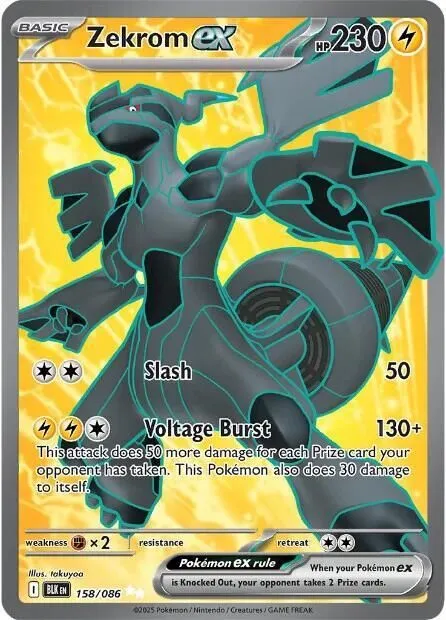 Zekrom ex - 158/086 SV: Black Bolt Ultra Rare Pokemon