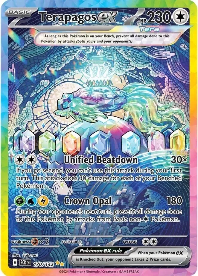 Terapagos ex - 170/142 SV07: Stellar Crown Special Illustration Rare Pokemon
