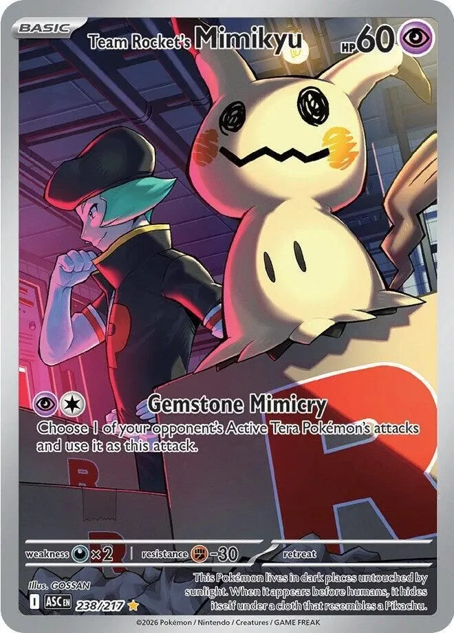 Team Rocket's Mimikyu - 238/217 ME: Ascended Heroes Illustration Rare Pokemon
