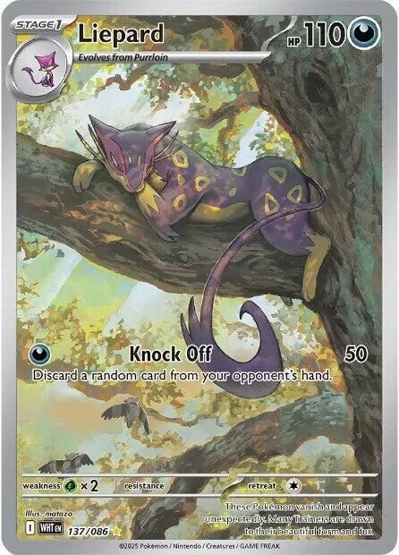 Liepard - 137/086 SV: White Flare Illustration Rare Pokemon