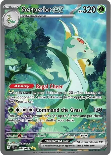 Serperior ex - 164/086 SV: Black Bolt Special Illustration Rare Pokemon