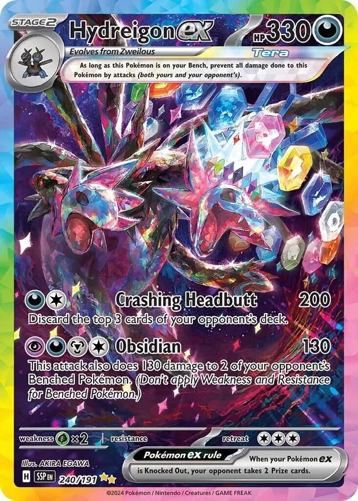 Hydreigon ex - 240/191 SV08: Surging Sparks Special Illustration Rare Pokemon
