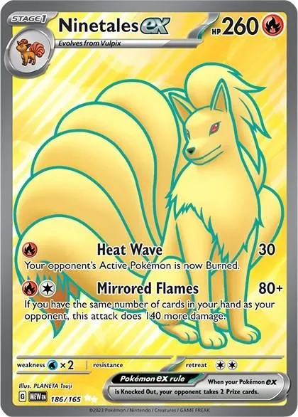 Ninetales ex - 186/165 SV: Scarlet & Violet 151 Ultra Rare Pokemon