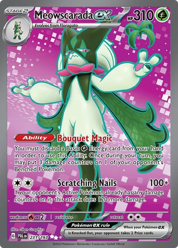 Meowscarada ex - 231/193 SV02: Paldea Evolved Ultra Rare Pokemon