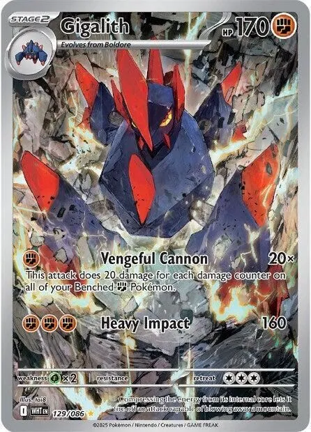 Gigalith - 129/086 SV: White Flare Illustration Rare Pokemon