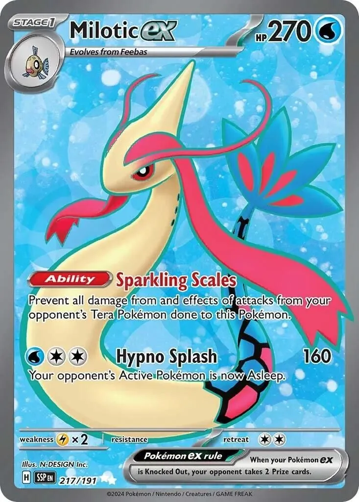 Milotic ex - 217/191 SV08: Surging Sparks Ultra Rare Pokemon