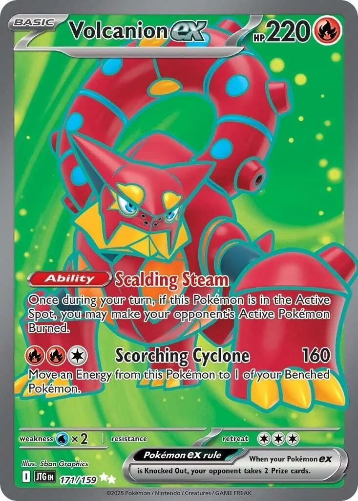 Volcanion ex - 171/159 SV09: Journey Together Ultra Rare Pokemon