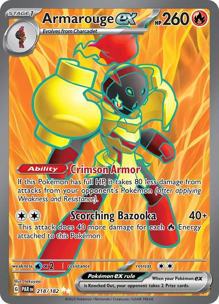 Armarouge ex - 218/182 SV04: Paradox Rift Ultra Rare Pokemon
