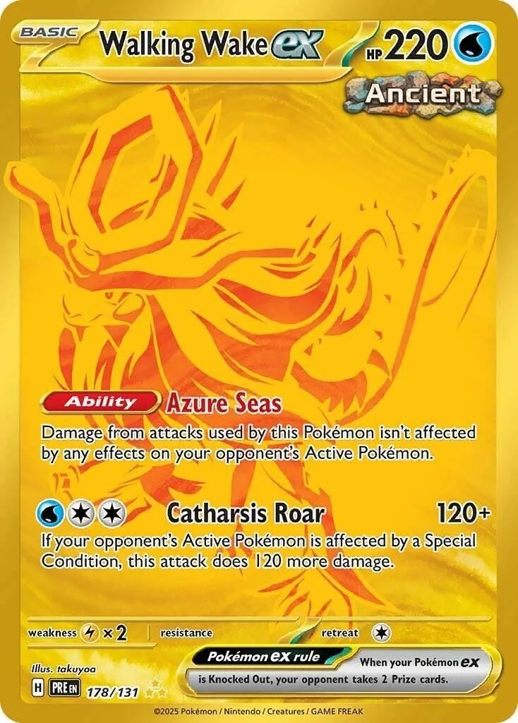 Walking Wake ex 178/131 SV: Prismatic Evolutions Hyper Rare Pokemon