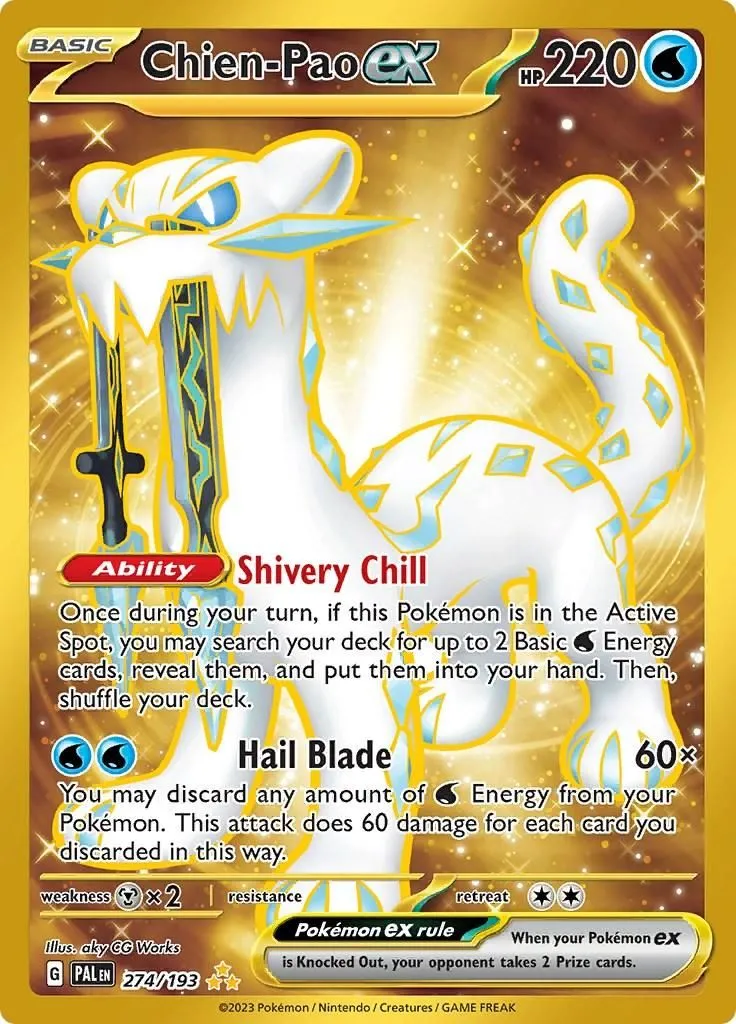 Chien-Pao ex - 274/193 SV02: Paldea Evolved Hyper Rare Pokemon