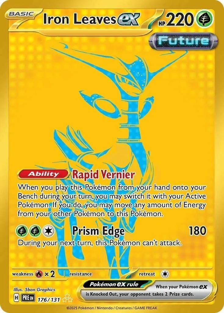 Iron Leaves ex 176/131 SV: Prismatic Evolutions Hyper Rare Pokemon