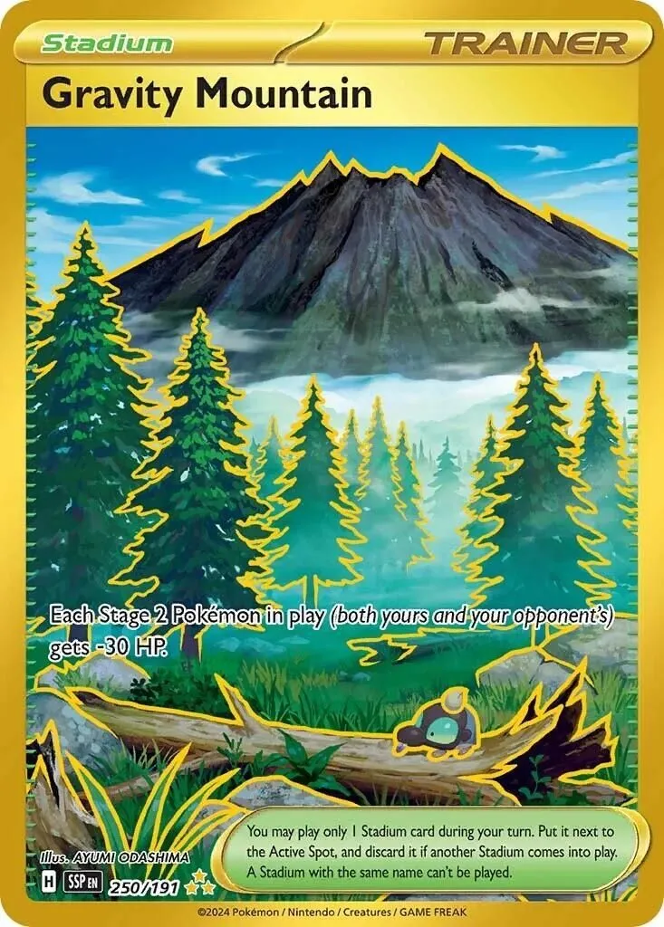 Gravity Mountain - 250/191 SV08: Surging Sparks Hyper Rare Pokemon