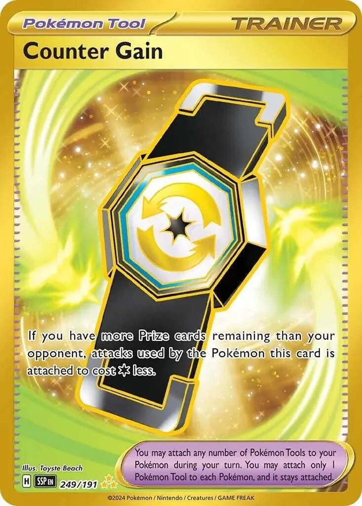 Counter Gain - 249/191 SV08: Surging Sparks Hyper Rare Pokemon
