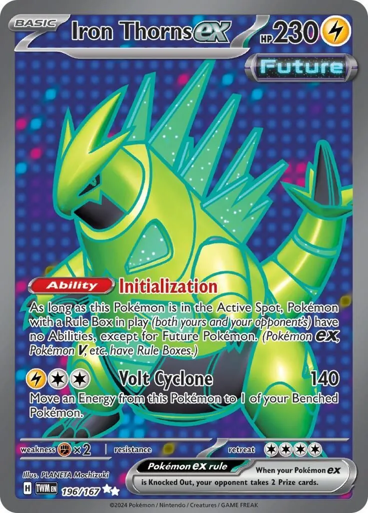 Iron Thorns ex - 196/167 SV06: Twilight Masquerade Ultra Rare Pokemon