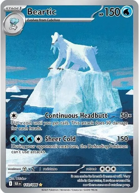 Beartic - 110/086 SV: Black Bolt Illustration Rare Pokemon