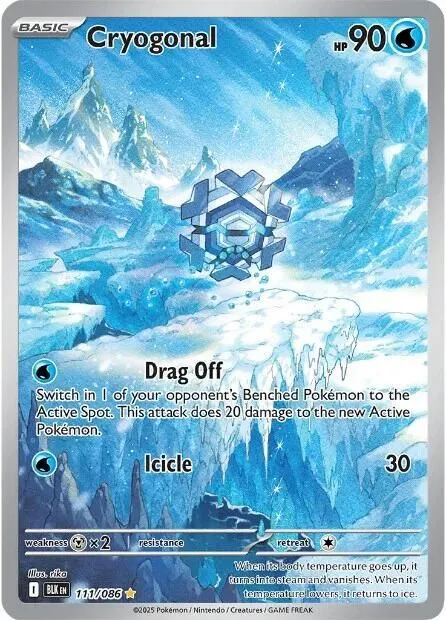 Cryogonal - 111/086 SV: Black Bolt Illustration Rare Pokemon