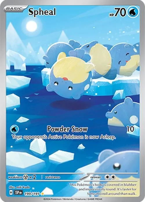 Spheal - 199/191 SV08: Surging Sparks Illustration Rare Pokemon