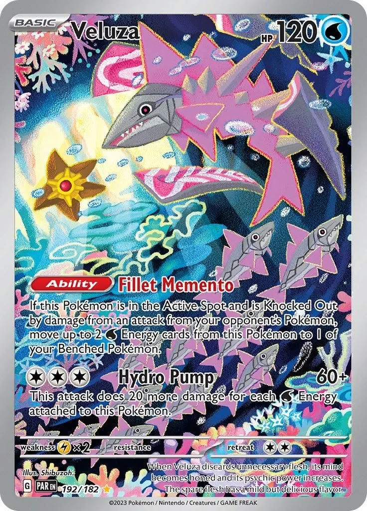 Veluza - 192/182 SV04: Paradox Rift Illustration Rare Pokemon