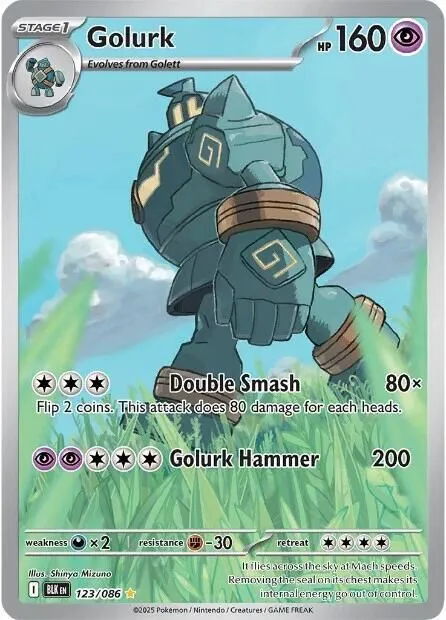 Golurk - 123/086 SV: Black Bolt Illustration Rare Pokemon