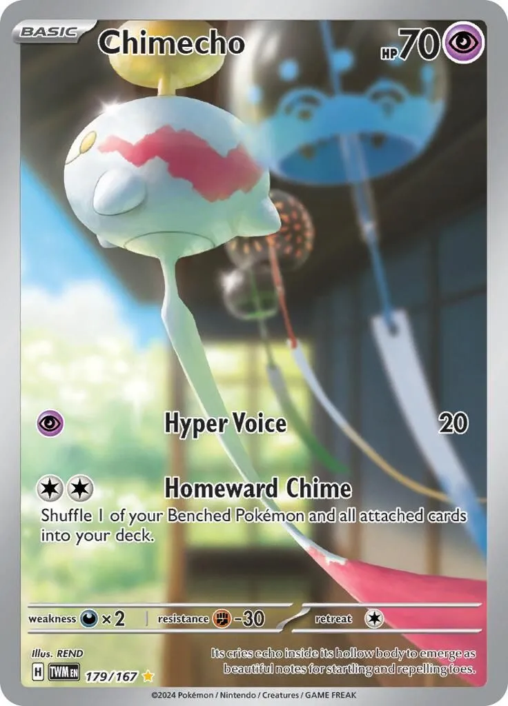 Chimecho - 179/167 SV06: Twilight Masquerade Illustration Rare Pokemon