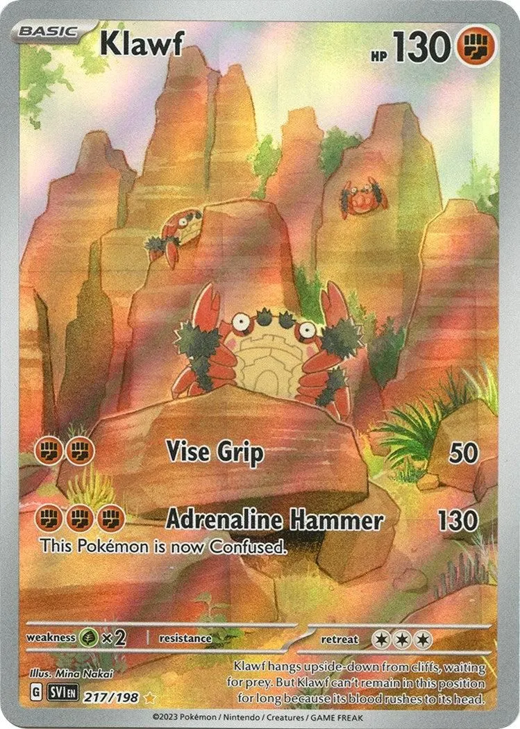Klawf - 217/198 SV01: Scarlet & Violet Base Set Illustration Rare Pokemon