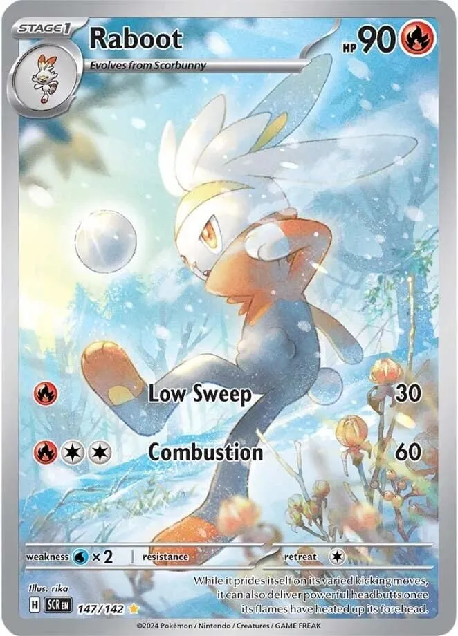 Raboot - 147/142 SV07: Stellar Crown Illustration Rare Pokemon
