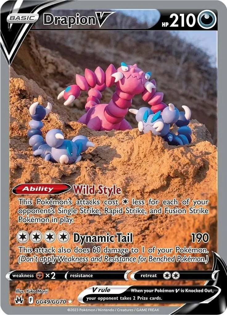 Drapion V GG49/GG70 SWSH: Crown Zenith: Galarian Gallery Ultra Rare Pokemon