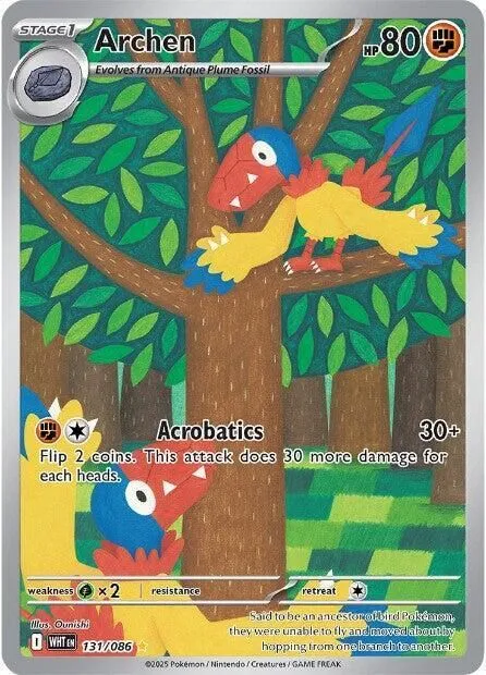 Archen - 131/086 SV: White Flare Illustration Rare Pokemon