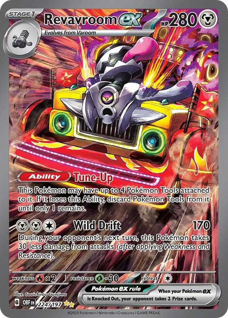 Revavroom ex - 224/197 SV03: Obsidian Flames Special Illustration Rare Pokemon