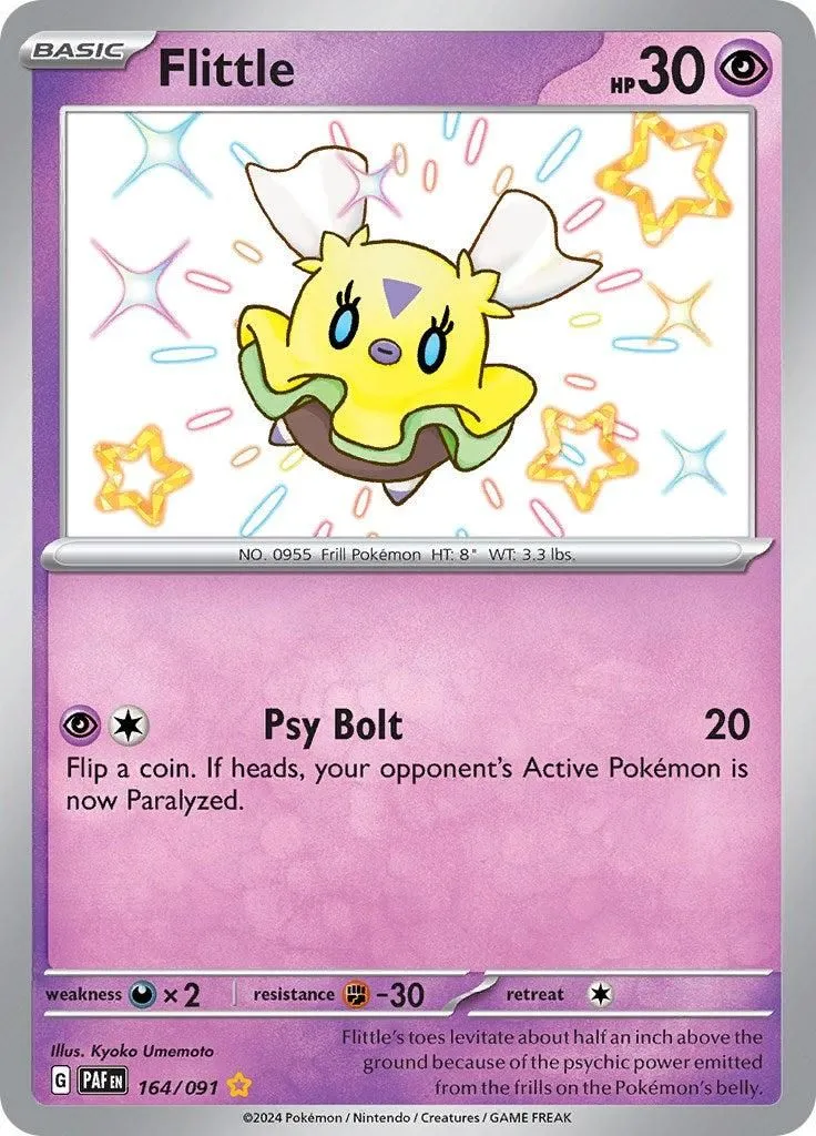 Flittle - 164/091 SV: Paldean Fates Shiny Rare Pokemon