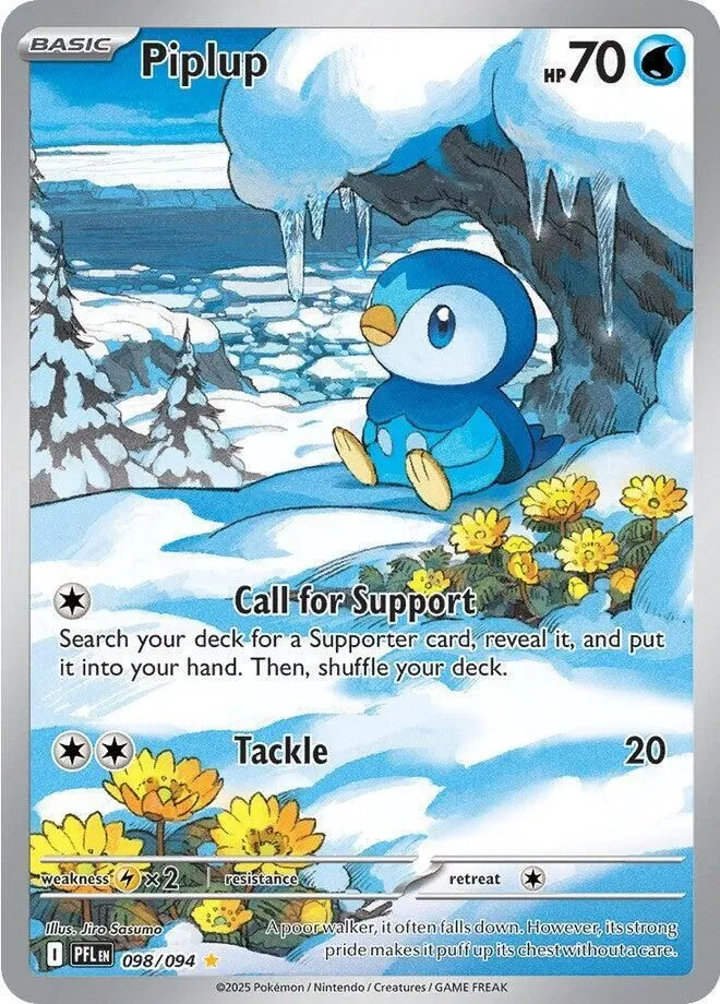 Piplup - 098/094 ME02: Phantasmal Flames Illustration Rare Pokemon