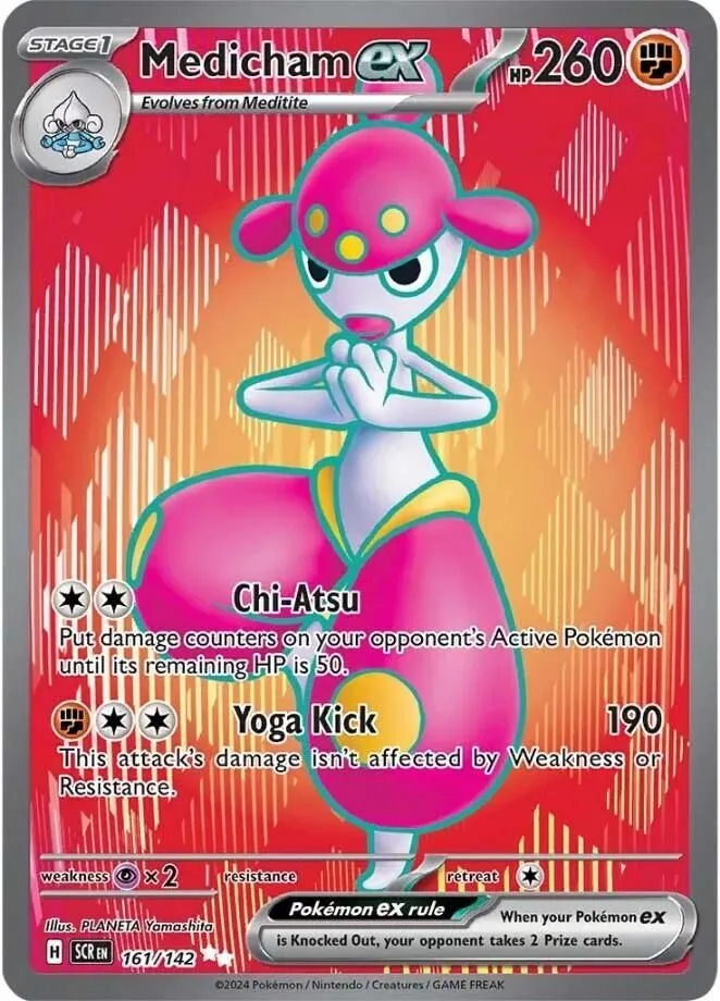 Medicham ex - 161/142 SV07: Stellar Crown Ultra Rare Pokemon