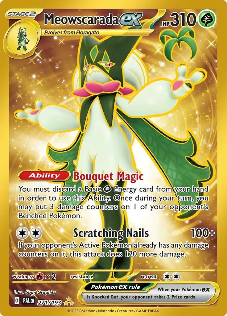 Meowscarada ex - 271/193 SV02: Paldea Evolved Hyper Rare Pokemon